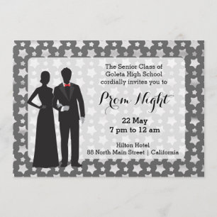 Invitation Couples en silhoutte de tableau noir