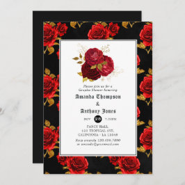 Invitation Couples gothiques floraux Douche