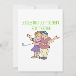 Invitation Couples Qui Golf Ensemble Restent Ensemble