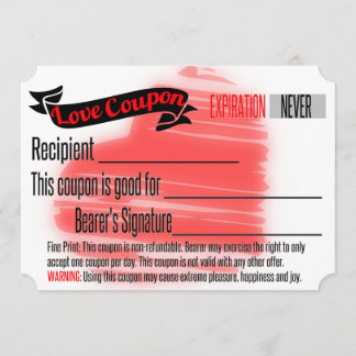 Invitation Coupon d'amour BLANK
