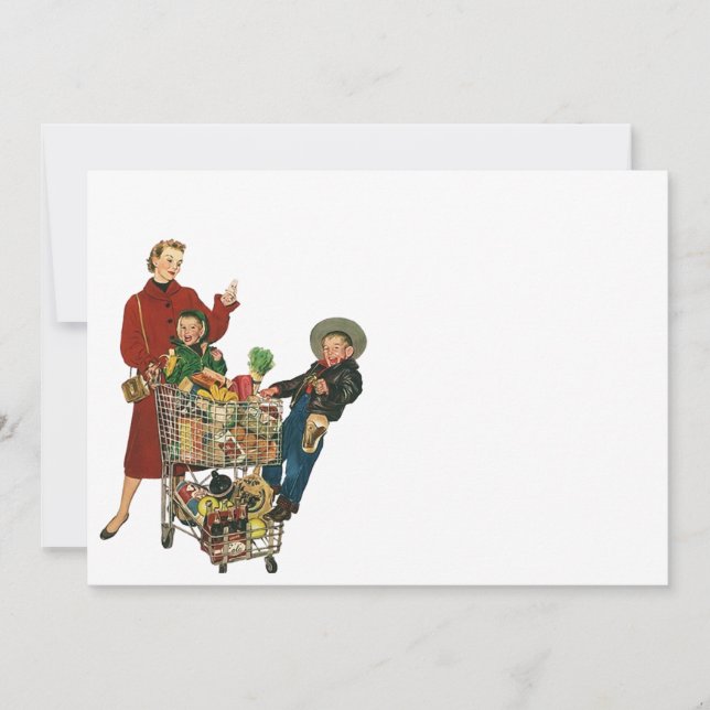 Invitation Coupon d'épicerie très fréquenté - Vide 5x7 (Devant)