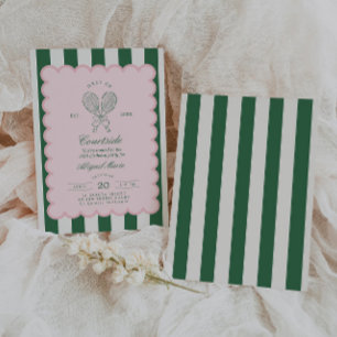 Invitation Cour de Country Club pour un anniversaire de tenni