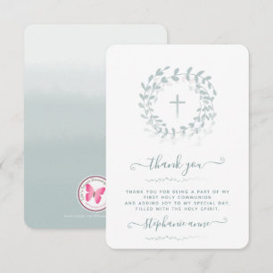 Invitation Courbe et croix de l'âge de la communion