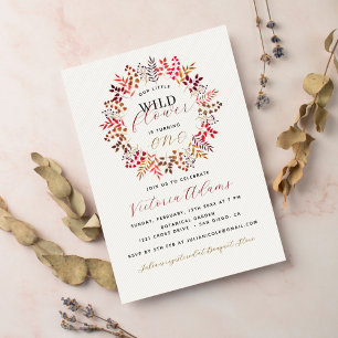 Invitation Couronne d'automne de feuilles d'eucalyptus botani
