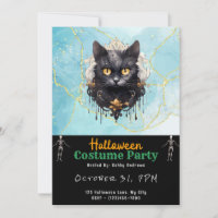 Couronne de chat noir strass Halloween noir