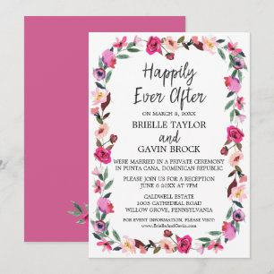 Invitation Couronne de conte de fées romantique pour réceptio