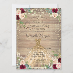 Invitation  Couronne de dentelle,Tiare,Lumières,Robe,Roses Bo