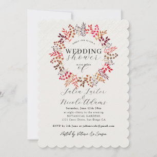 Invitation Couronne de feuilles d'eucalyptus botanique pour m