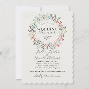 Invitation Couronne de feuilles d'eucalyptus botanique pour m