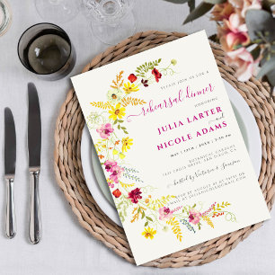 Invitation Couronne de fleurs d'orchidée sauvage violette pou