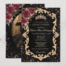 Couronne de fleurs noires rose rouge or Tiara Phot