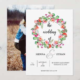 Invitation Couronne de fleurs pour toutes les occasions