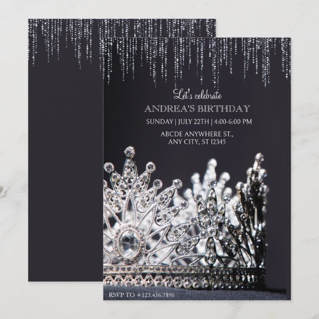 Invitation Couronne de la Reine  (Devant / Derrière)