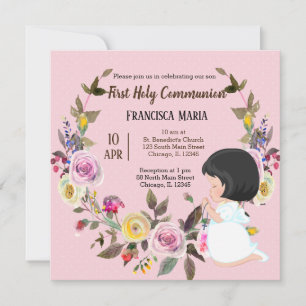 Invitation Couronne de la Sainte Communion * choisir la coule