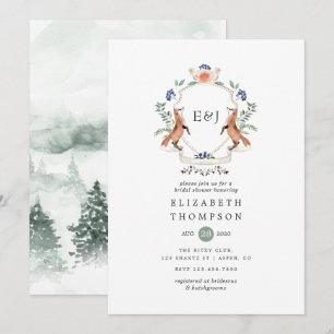 Invitation Couronne de Laurier de la Forêt Sauvage Mariage Mo