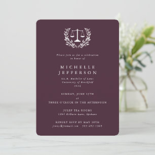 Invitation Couronne de laurier de qualifications en droit de