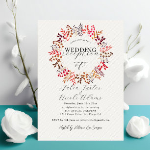Invitation Couronne de mariage de réception de feuilles d'euc