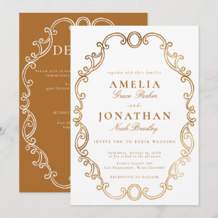 Invitation Couronne de mariage victorienne
