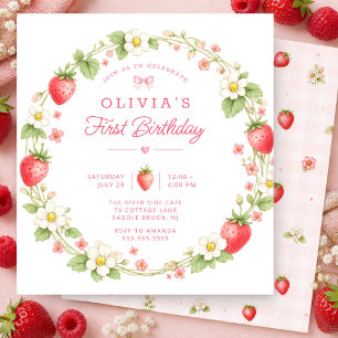 Invitation Couronne d'invitation pour le premier anniversaire