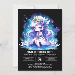 Invitation Couronne Dreamy Princess Anniversaire