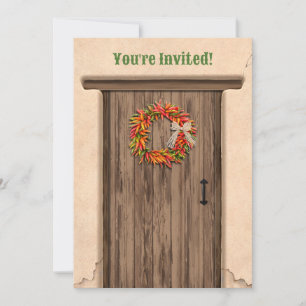 Invitation Couronne du Sud-Ouest du Chili Rustique Porte Plat