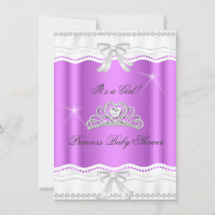 Invitation Couronne en dentelle pour bébé princesse
