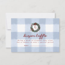 Couronne en vichy bleu Diaper raffle