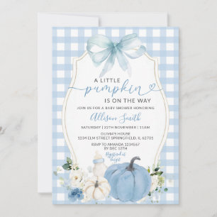Invitation Couronne florale de citrouille automnale Baby Show