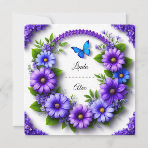 Invitation Couronne florale de mariage