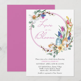 Invitation Couronne florale de printemps Love in Bloom pour u