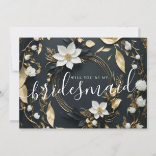 Invitation Couronne florale Demande de témoin de mariage