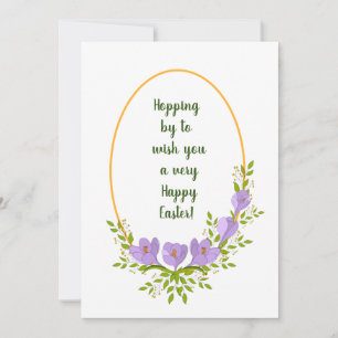 Invitation Couronnes minimalistes de vacances Crocus fleurs P