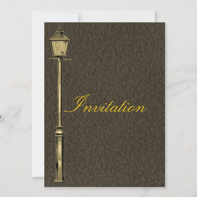 Invitation Courrier vintage de lampe (Devant)