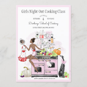 Invitation Cours de cuisine pour soirée entre filles