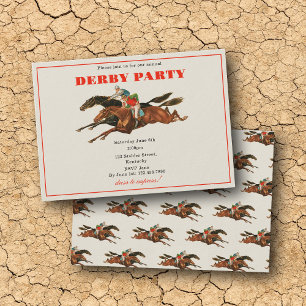 Invitation Course annuelle de Derby Cheval équestre Racing