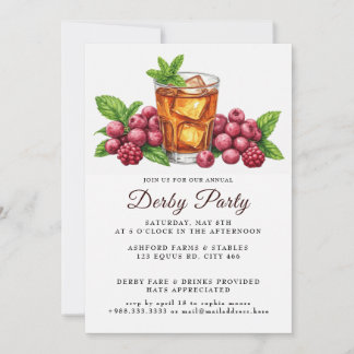 Invitation Course Cheval de Mint Julep Derby Day Party