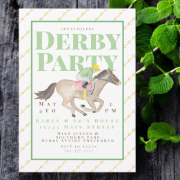 Invitation Course de jockey hippique du groupe Derby