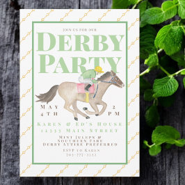 Invitation Course de jockey hippique du groupe Derby