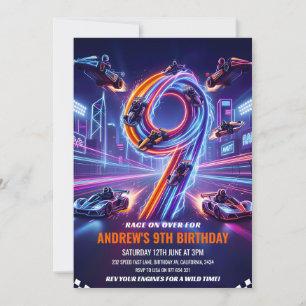 Invitation Course de Kart pour un 9ème Anniversaire