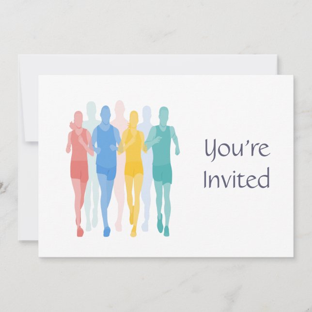 Invitation Course de piste Coureur thème Anniversaire (Devant)