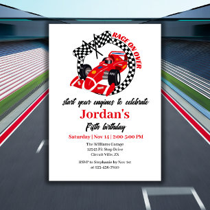 Invitation Course Sur Plus Red Race Voiture À Tout Âge Annive