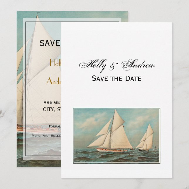 Invitation Courses de Yachts de Collection Maritimes #1 Réser (Devant / Derrière)