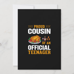 Invitation cousin de pround d'un adolescent officiel