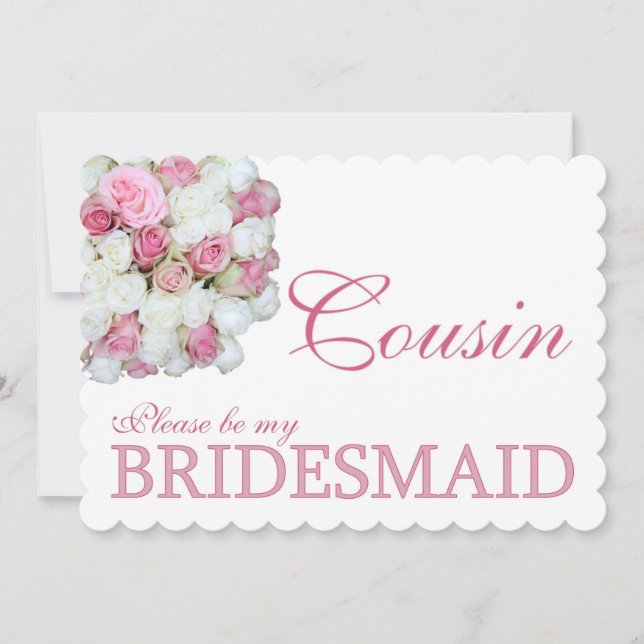 Invitation Cousin S'il vous plaît être Bridesmaid (Devant)
