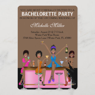 Invitation Coutume chic Invtiation de coup de Bachelorette