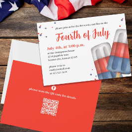 Invitation Coutume de la fête d'été du 4 juillet