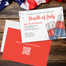 Invitation Coutume de la fête d'été du 4 juillet