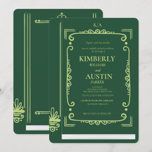 Invitation Couverture de livre vintage Mariage de thème de