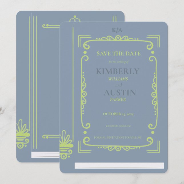 Invitation Couverture de livre vintage | Thème de livre Sauve (Devant / Derrière)