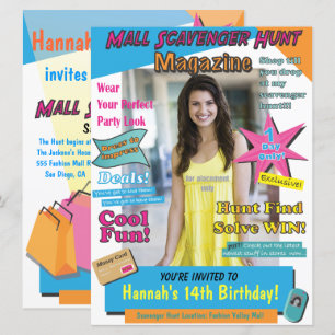 Invitation Couverture de magazine d'anniversaire pour une gra